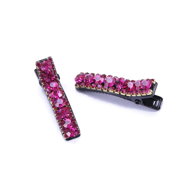 Colorful crystal statement hair clips