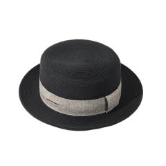 Elegant straw boater hat