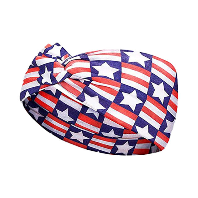 Popular American flag turban headband sport headband