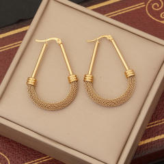 Chunky stainless steel hoop earrings