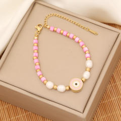 Personality boho evil eye bead bracelet