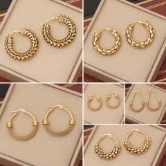 Chunky stainless steel hoop earrings