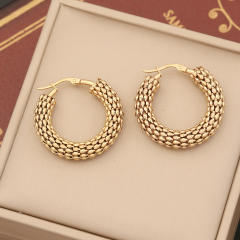 Chunky stainless steel hoop earrings