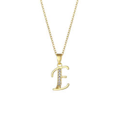 Delicate diamond initial pendant copper necklace