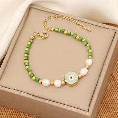 Personality boho evil eye bead bracelet