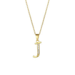Delicate diamond initial pendant copper necklace