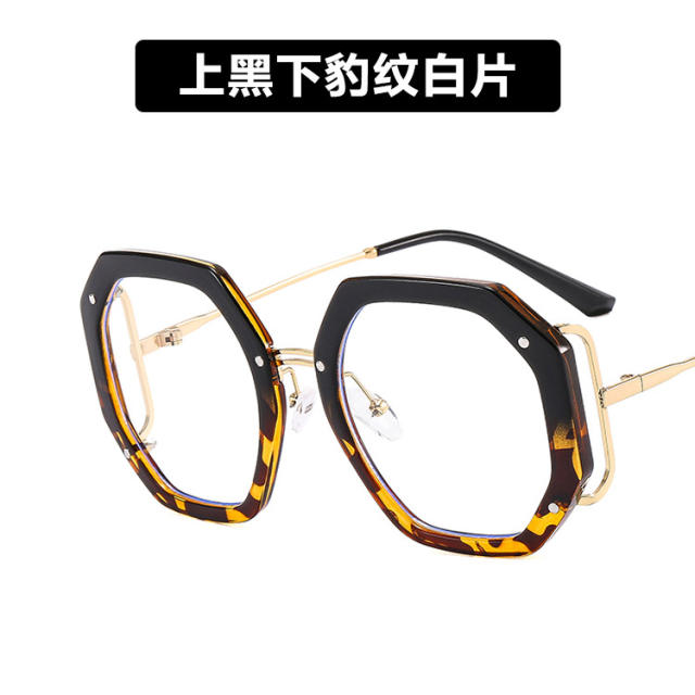 Occident fashion geometric shape frame reading glasses