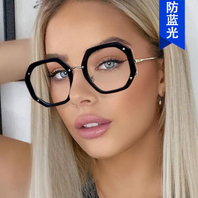 Occident fashion geometric shape frame reading glasses