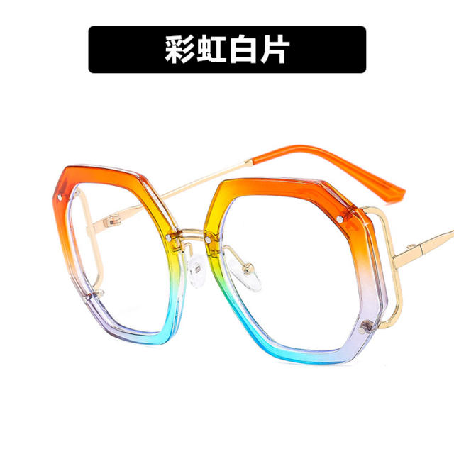 Occident fashion geometric shape frame reading glasses