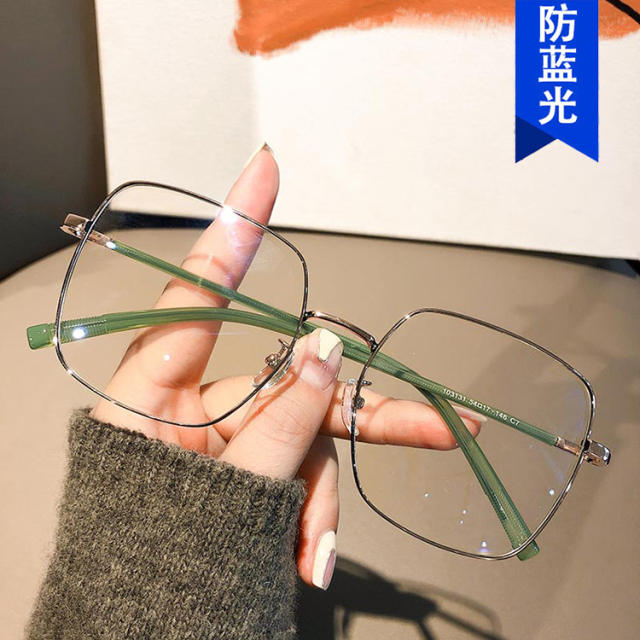 Korean fashion colorful metal frame reading glasses