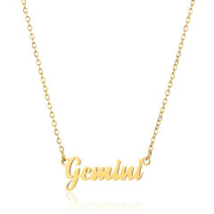 18K stainless steel zodiac necklace