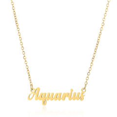 18K stainless steel zodiac necklace