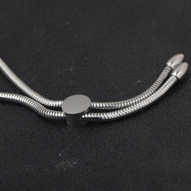 Personality diamond snake chain stainless steel slide bracelet