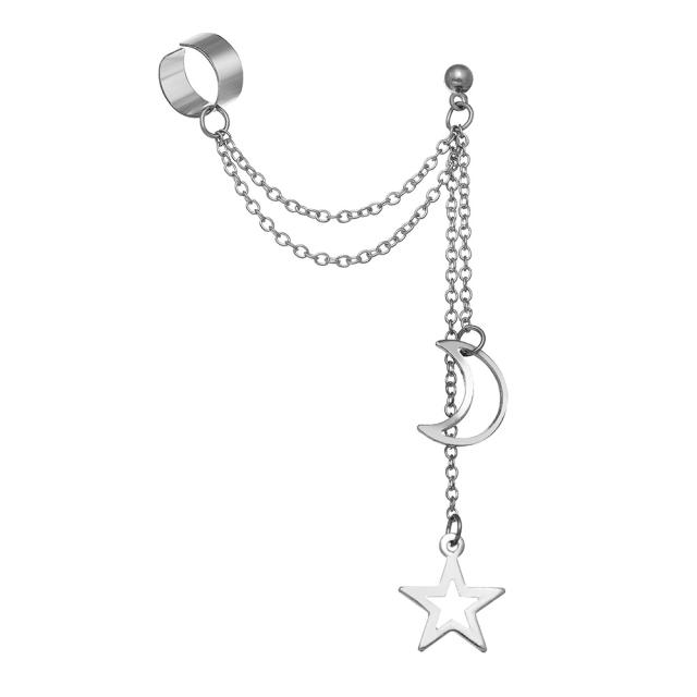 Creative personality leaf alloy ear cuff set