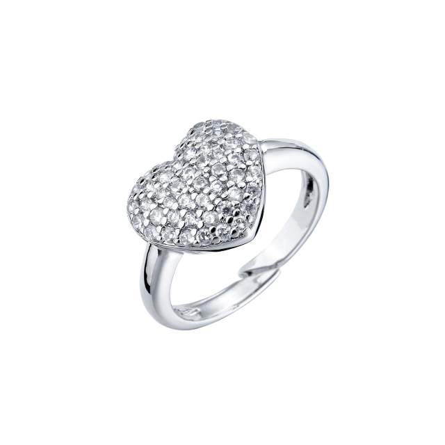 Delicate pave setting cubic zircon diamond heart copper necklace set