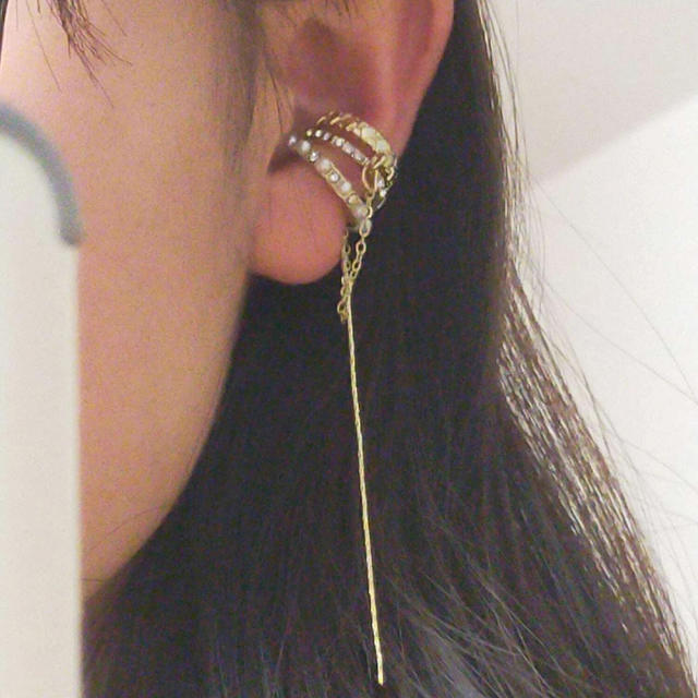 Creative personality leaf alloy ear cuff set