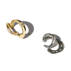 INS personality two line gold plated copper ear cuff ear wrap(1pcs price)