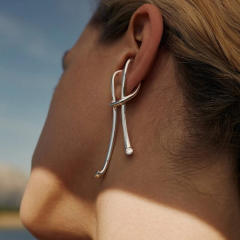 Occident fashion personality geometric line copper ear cuff ear wrap