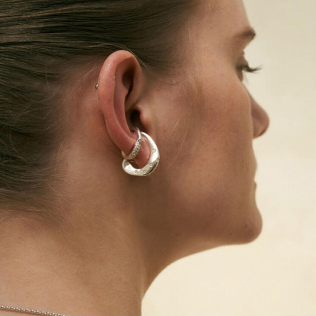 INS personality two line gold plated copper ear cuff ear wrap(1pcs price)