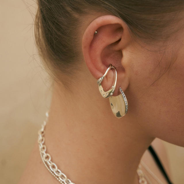 INS personality two line gold plated copper ear cuff ear wrap(1pcs price)
