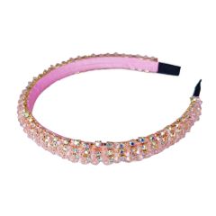 Delicate color crystal bead handmade headband