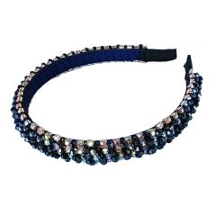 Delicate color crystal bead handmade headband