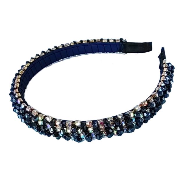 Delicate color crystal bead handmade headband