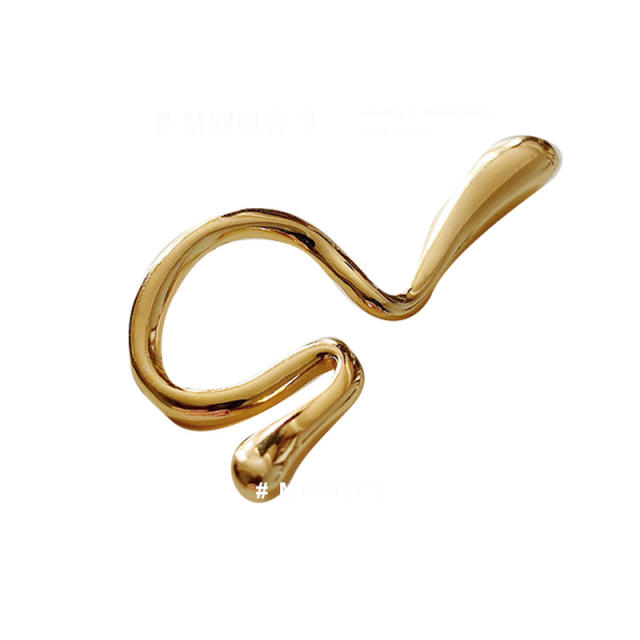 Occident fashion unique line gold plated copper ear cuff ear wrap