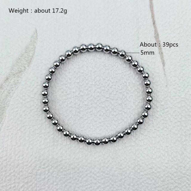 303 Stainless steel ball bead elastic bracelet