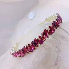 Luxury color glass crystal statement headband