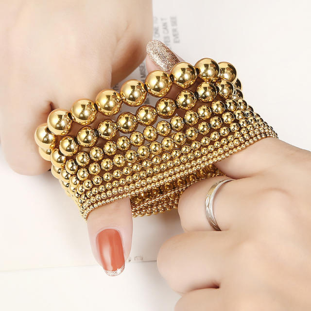303 stainless steel ball bead elastic bracelet