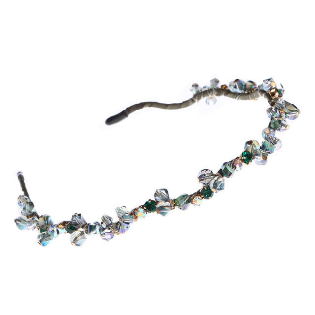 Korean fashion elegant crystal bead headband