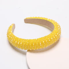 Spring summer ins trend candy color beaded padded headband