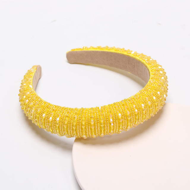 Spring summer ins trend candy color beaded padded headband