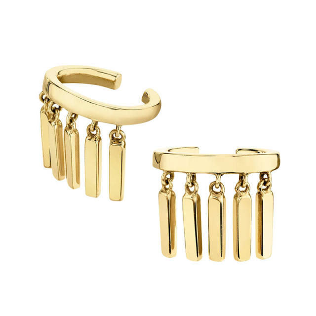 18K gold plated copper tassel ear cuff(1pcs price)