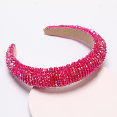 Spring summer ins trend candy color beaded padded headband