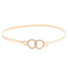Korean fashion gold color leaf easy match elastic belt