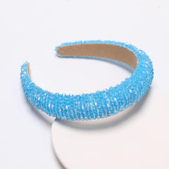 Spring summer ins trend candy color beaded padded headband
