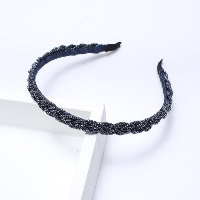 Hot sale korean fashion color bead braid headband