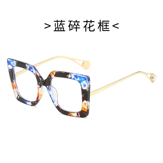 Occident fashion blue light reading glasses