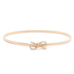 Korean fashion gold color leaf easy match elastic belt