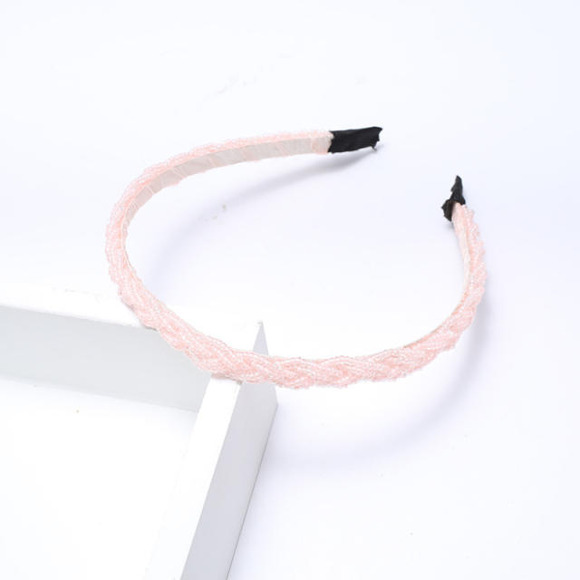 Hot sale korean fashion color bead braid headband