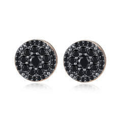 Hiphop diamond copper studs earrings for men