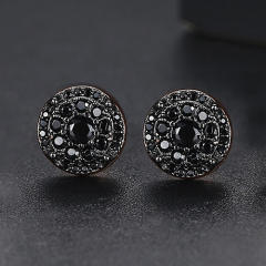 Hiphop diamond copper studs earrings for men