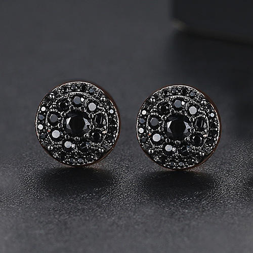 Hiphop diamond copper studs earrings for men