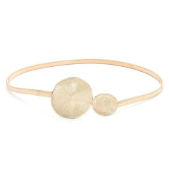 Korean fashion gold color leaf easy match elastic belt