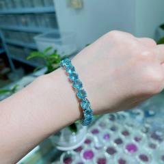 Delicate color cubic zircon copper tennis bracelet
