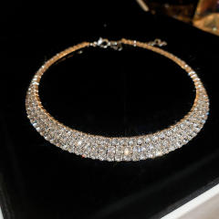 Lxury diamond choker necklace