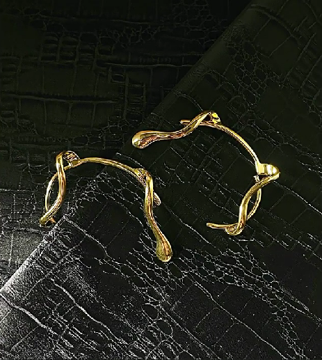 18KG copper geometric line ear wrap