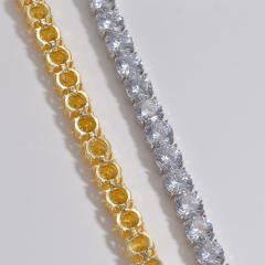 Delicate color cubic zircon copper tennis bracelet